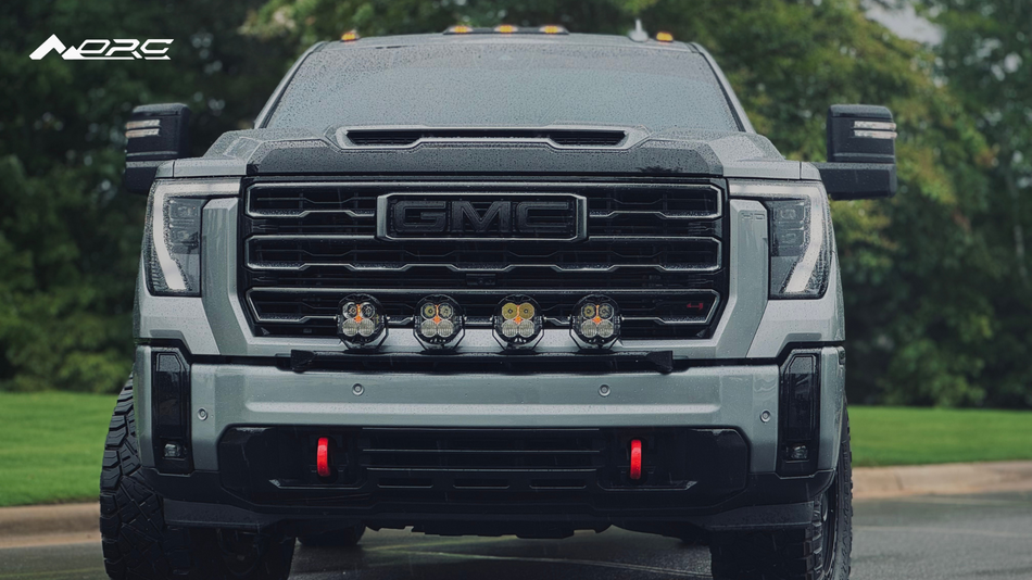 2024 - 2025 GMC SIERRA HD FRONT BUMPER LIGHT BAR WITH 4X LP4'S