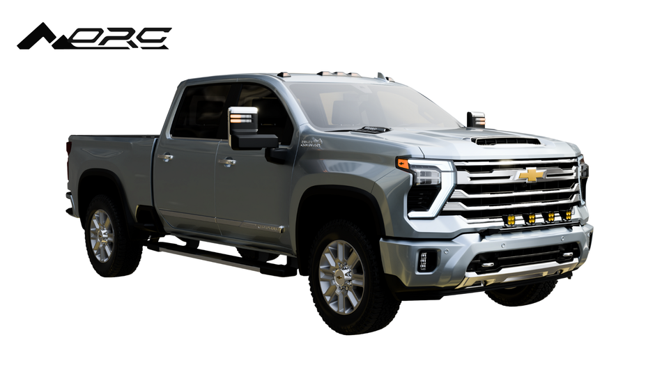 2024 - 2025 CHEVY SILVERADO HD FRONT BUMPER LIGHT BAR WITH 4X SQUADRON SPORT