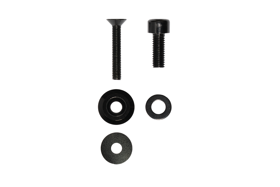 Black bolts and washers. Replacement hardware for rusty jeep bolts. 